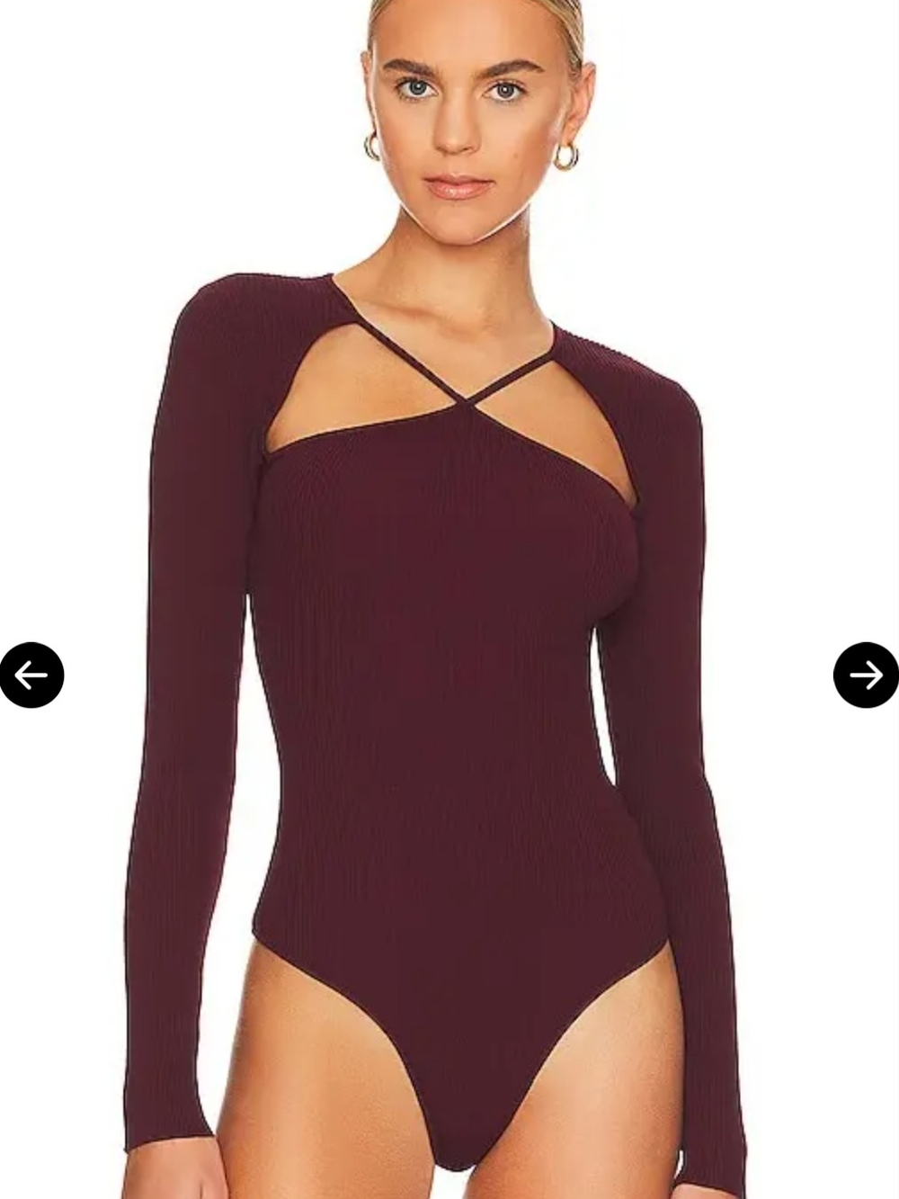 ASTR the Label Maude Bodysuit in Wine.
size small.  New With Tags